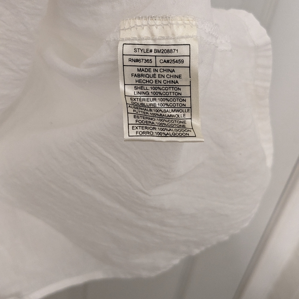 BB Dakota by Steve Madden "The Papaya Dress" Eyelet Detail White Mini Size S - Picture 9 of 9